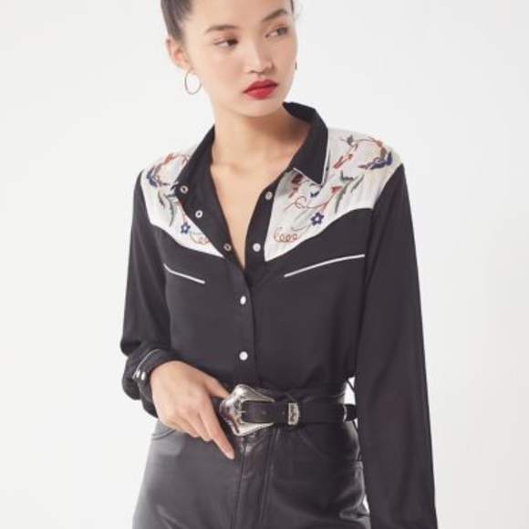 Urban Outfitters Tops - NWOT Urban Outfitters Western Embroidered Shirt